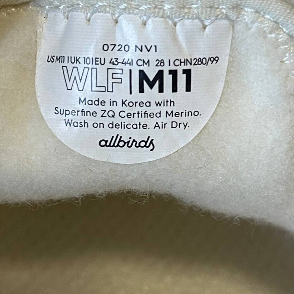 Allbirds Mens Creamy White Shearling Wool Loungers Slip On Sneakers Size 11 - Picture 8 of 9